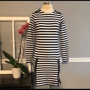 Michael Kors stripped zipper detailed sheath dress